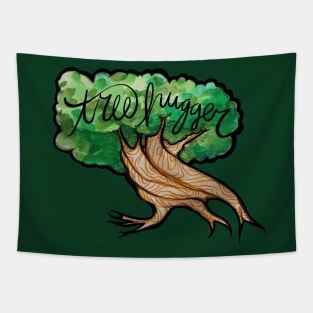 Tree Hugger Swirly Tree Bark Tapestry