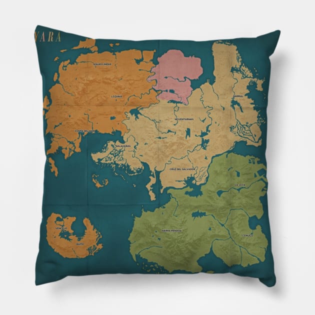 Yara Map Far Cry 6 Pillow by Pliax Lab