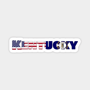 Kentucky State Flag/American Flag Logo Magnet