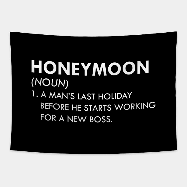 Honeymoon - A man's holiday before he starts working for a new boss Tapestry by KC Happy Shop