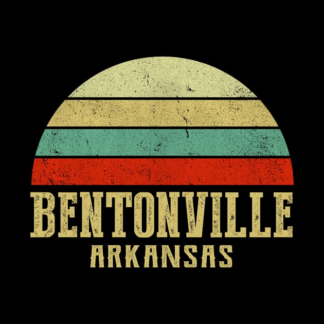 Bentonville Arkansas Vintage Retro Sunset by Curry G