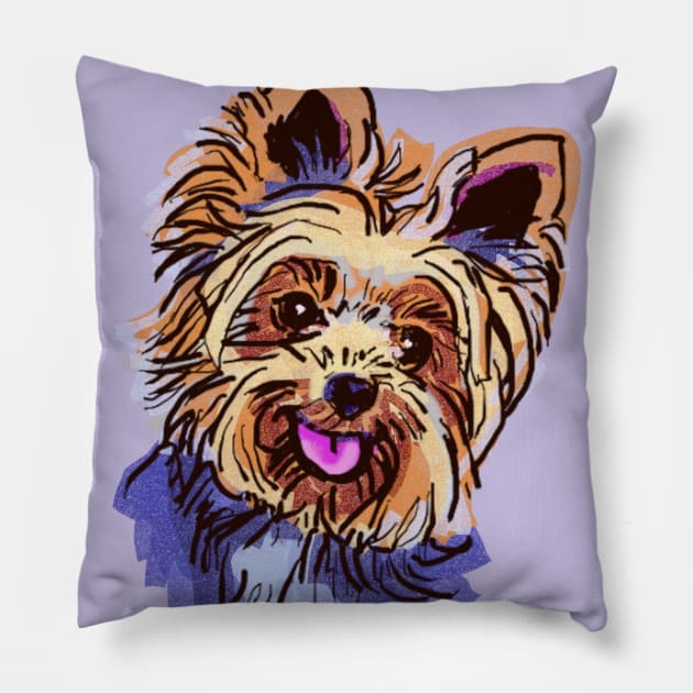 The Yorkie Love of My Life Pillow by lalanny