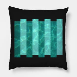 Abstract crystalline sea: nature photography edit Pillow