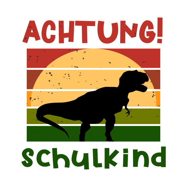 Achtung Schulkind Dino Schulbeginn T shirt by chilla09