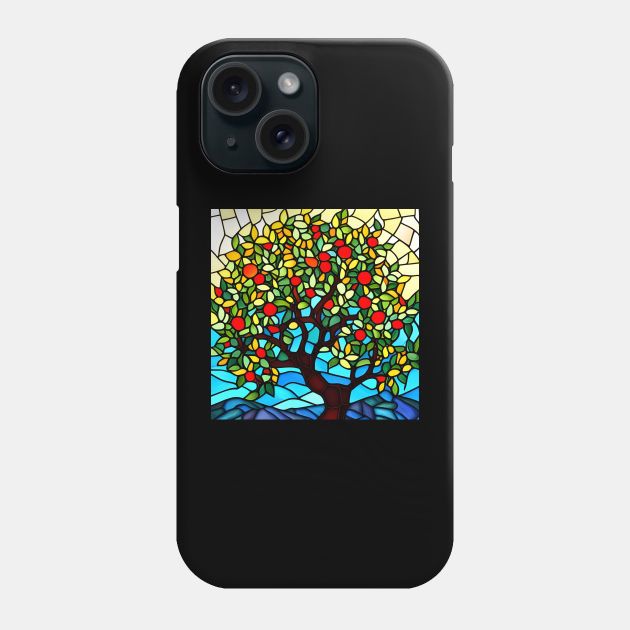 Stained Glass Apple Tree Phone Case by Chance Two Designs