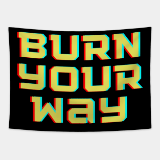 Sports Tire Burn Your Way Tapestry