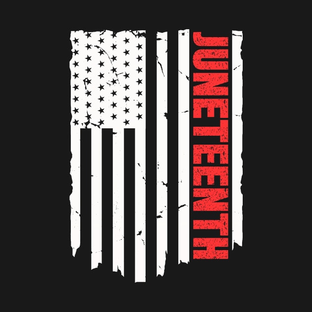 JUNETEENTH  AMERICAN FLAG by SilverTee