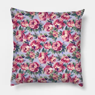 Roses brush strokes pink Pillow