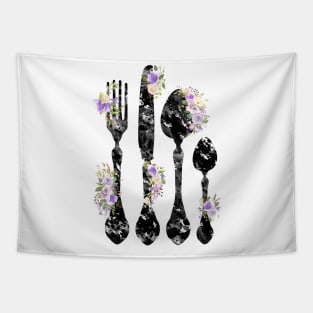 Fork Knife and Spoon Tapestry