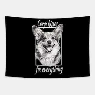 Corgi kisses, fix everything Tapestry