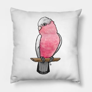 Bird - Rose-Breasted Cockatoo - Crest Down Pillow