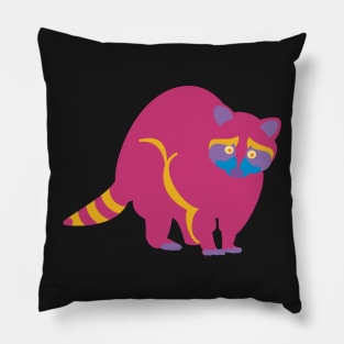 Rainbow Raccoon Pillow