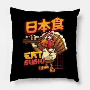 Funny Japanese Sushi Turkey Pillow