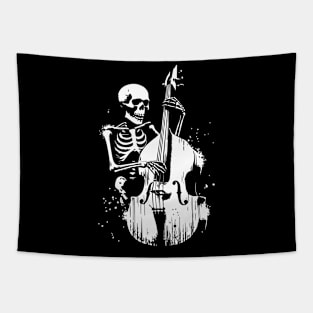 funny skeleton playing bass Tapestry