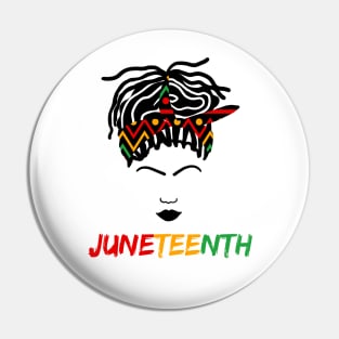 Juneteenth Bandana Locs Woman Pin