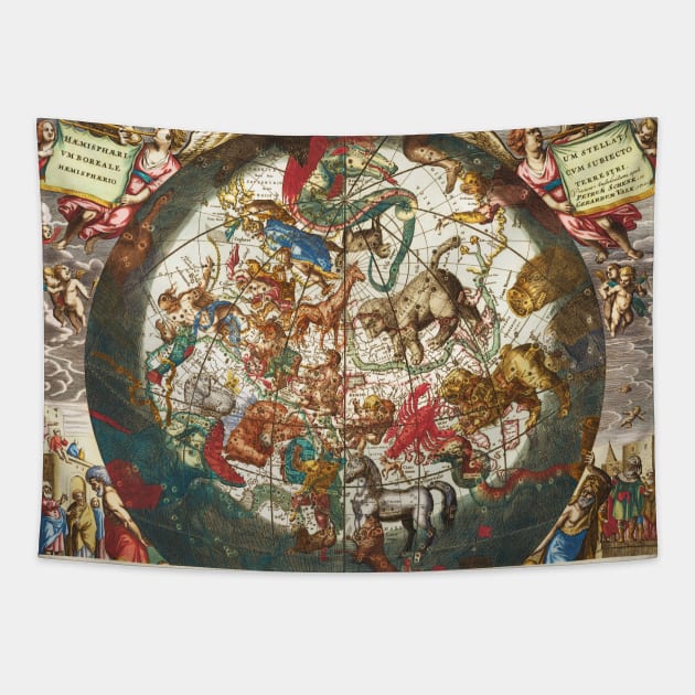 Star Chart of the Northern Sky - Andreas Cellarius Tapestry by RandomGoodness