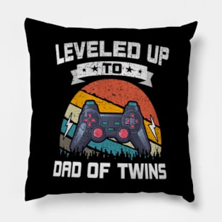 Leveled up to Dad Of Twins Video  Gaming Pillow