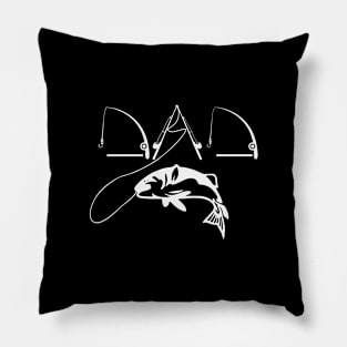 Fishing Dad Heartbeat Fathers Day Pillow