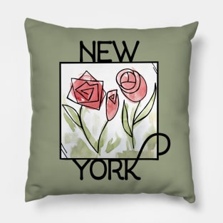 New York State Flower Pillow