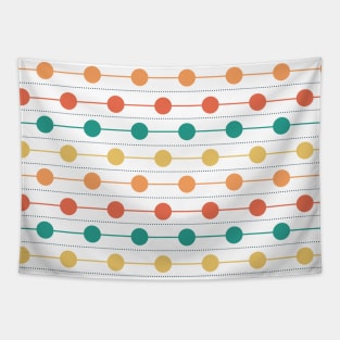 Dots an lines - solid color Tapestry