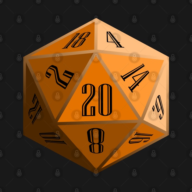 Orange D20 by Crew