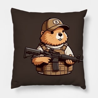 Tactical Groundhog Pillow