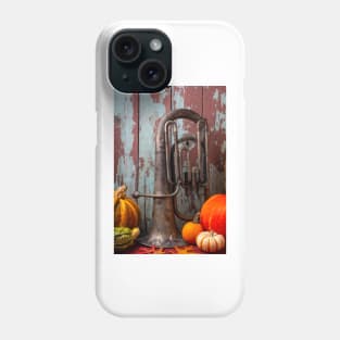 Old Tuba And Pumpkins Phone Case