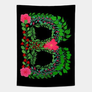 LETTER B FROM LEAVES AND FLOWERS Tapestry