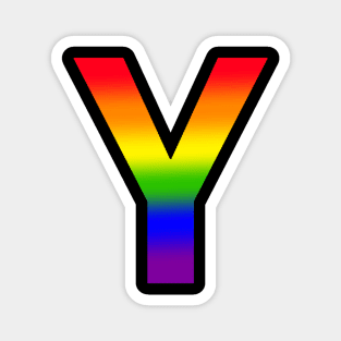 Rainbow Letter Y Magnet