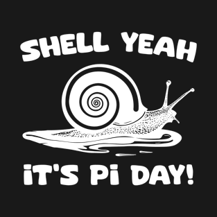 Shell yeah, it's Pi Day! Funny Pi 314 Spiral Snail T-Shirt