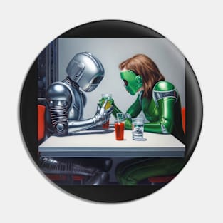 Robots in the cafe series Pin