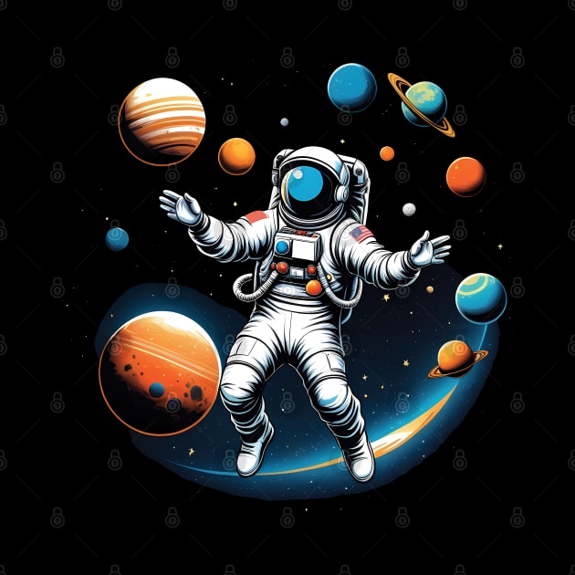 Astronaut floating in space by ArtfulTat
