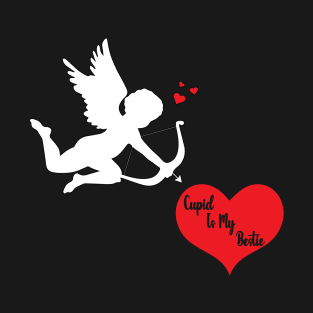 cupid is my bestie valentines day 2024 for lovers T-Shirt