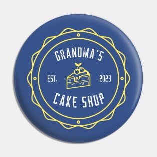 Grandma's Bake Shop Yellow Design Pin