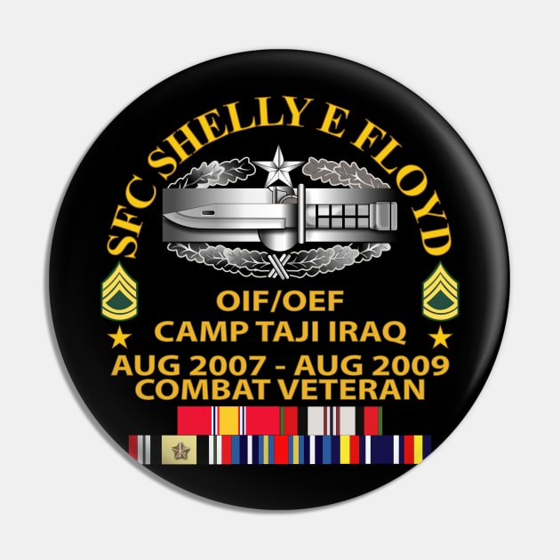 US Army - SFC SHELLY E FLOYD - Arc - OIF-OEF - Iraq w dates - 2nd Awd CAB -SFC w SVC Pin by twix123844