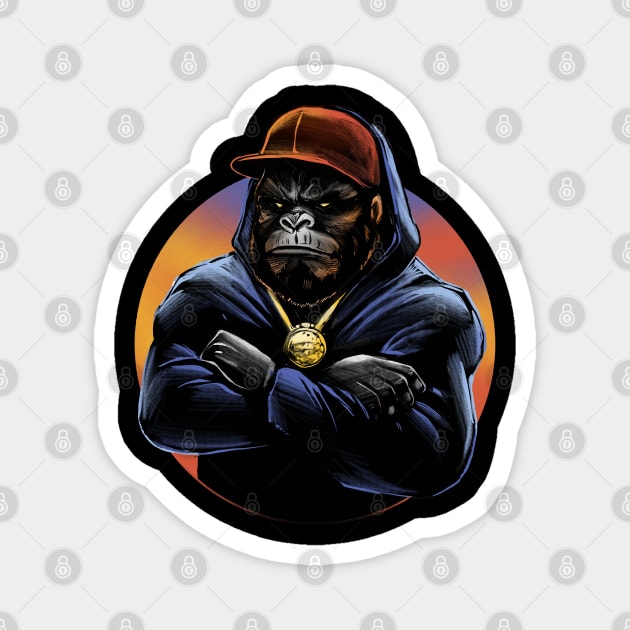 HIP HOP MONKEY Magnet by madeinchorley