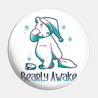 Bearly Awake Kawaii Bear by Tobe Fonseca Pin