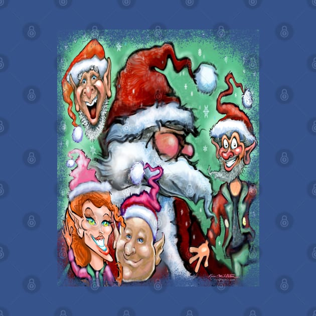 Santa Claus and Christmas Elves by Kevin Middleton