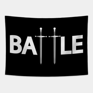 Battle battling typography design Tapestry