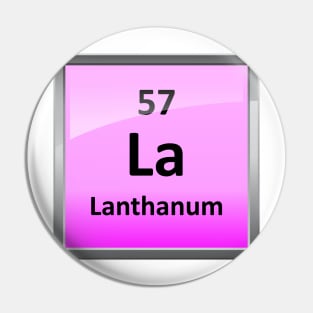 Lanthanum Periodic Table Element Symbol Pin