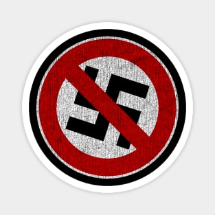 No Nazis Distressed Magnet