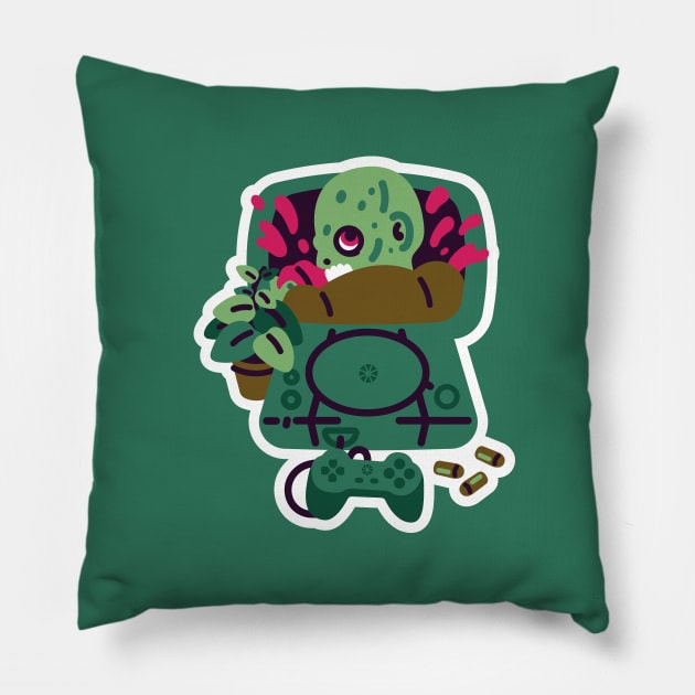 ZombieBoi v2 Pillow by evasinmas