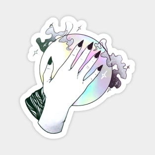 Holographic Crystal Ball - Witch Hands Magnet