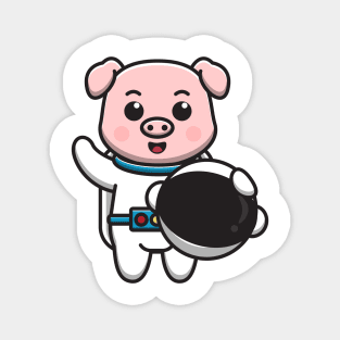 pig astronaut Magnet