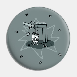 Showtime (Ghoulish Gray) Pin