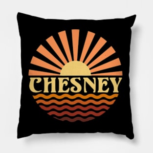 Graphic Circles Chesney Name Lovely Styles Vintage 70s 80s 90s Pillow