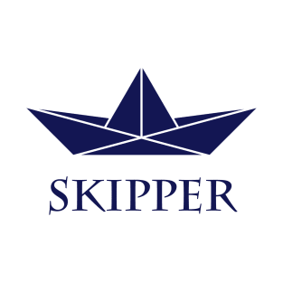 Skipper (Sea Captain / Paper Boat / Paper Ship / Navy) T-Shirt