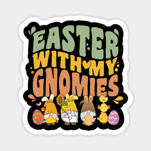 Easter Garden Gnome Egg Hunt Magnet