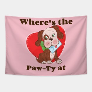 Valentine day dog lover Tapestry