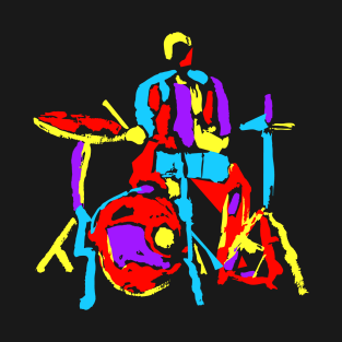 Abstract Colorful Drummer T-Shirt